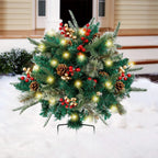 🎄 Pre-Lit Planter Bushes Christmas Holiday Decor