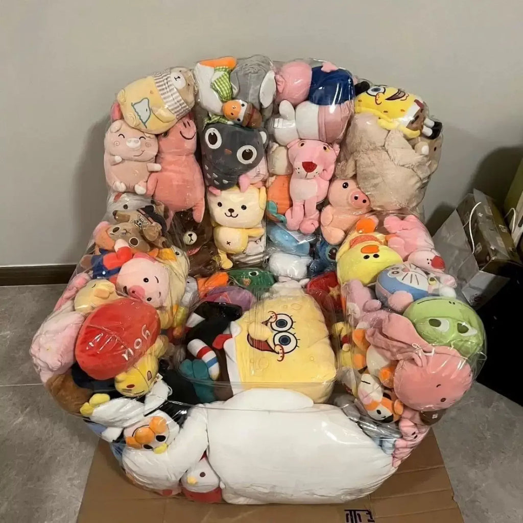 🧸 PVC Clear Stuffed Animal Storage Bag with Zipper