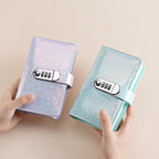 Holographic Glitter Locking Cash Savings Binder