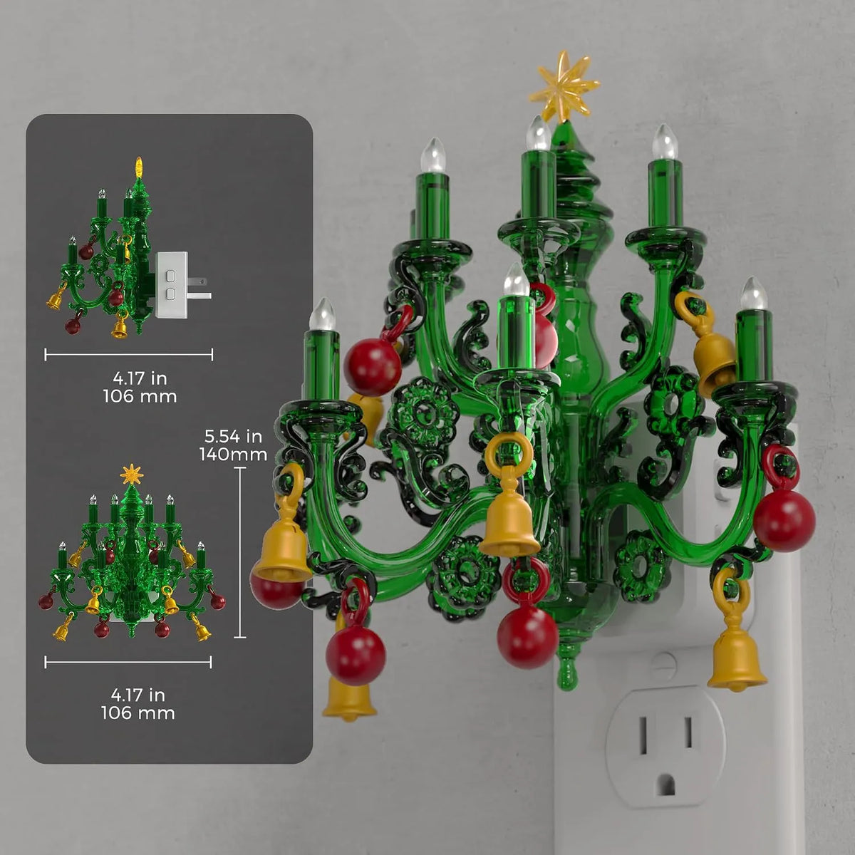 Vintage Christmas Tree Chandelier Night Light
