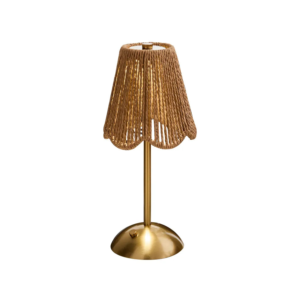 🌿Cordless Rattan Table Lamp – Rechargeable Boho LED Bedside Lamp