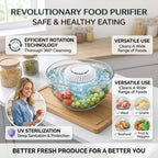 🥬 Fruit & Vegetable Washer – Chemical-Free, Removes Pesticides & Bacteria Instantly