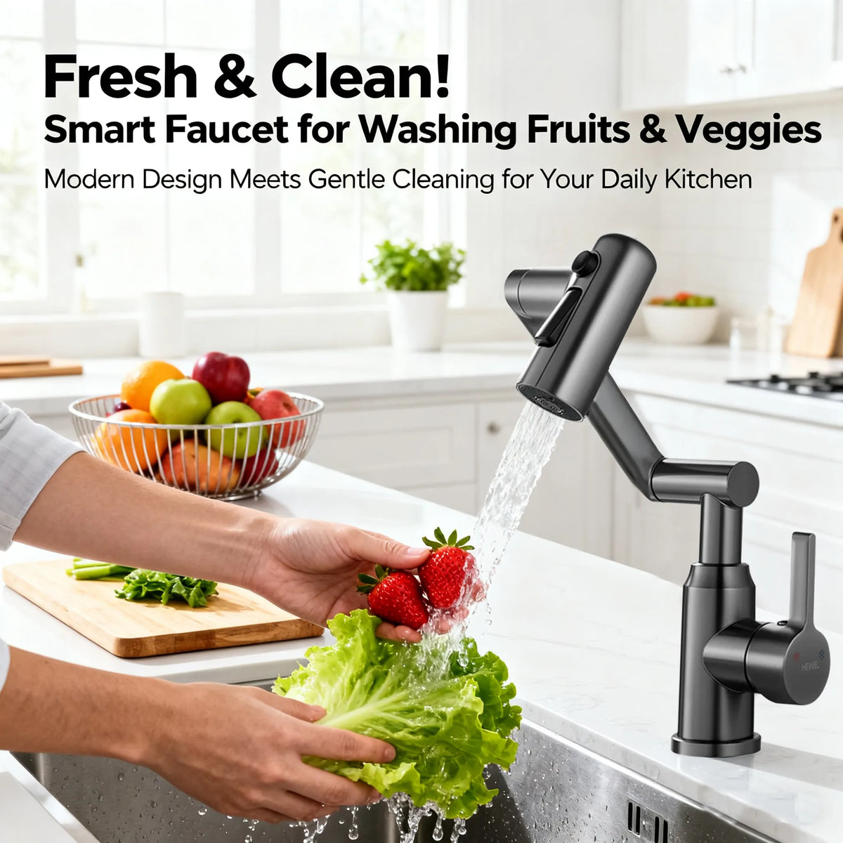 🏠 Smart Kitchen Sink Faucet with Digital Display & Pull-Out Sprayer