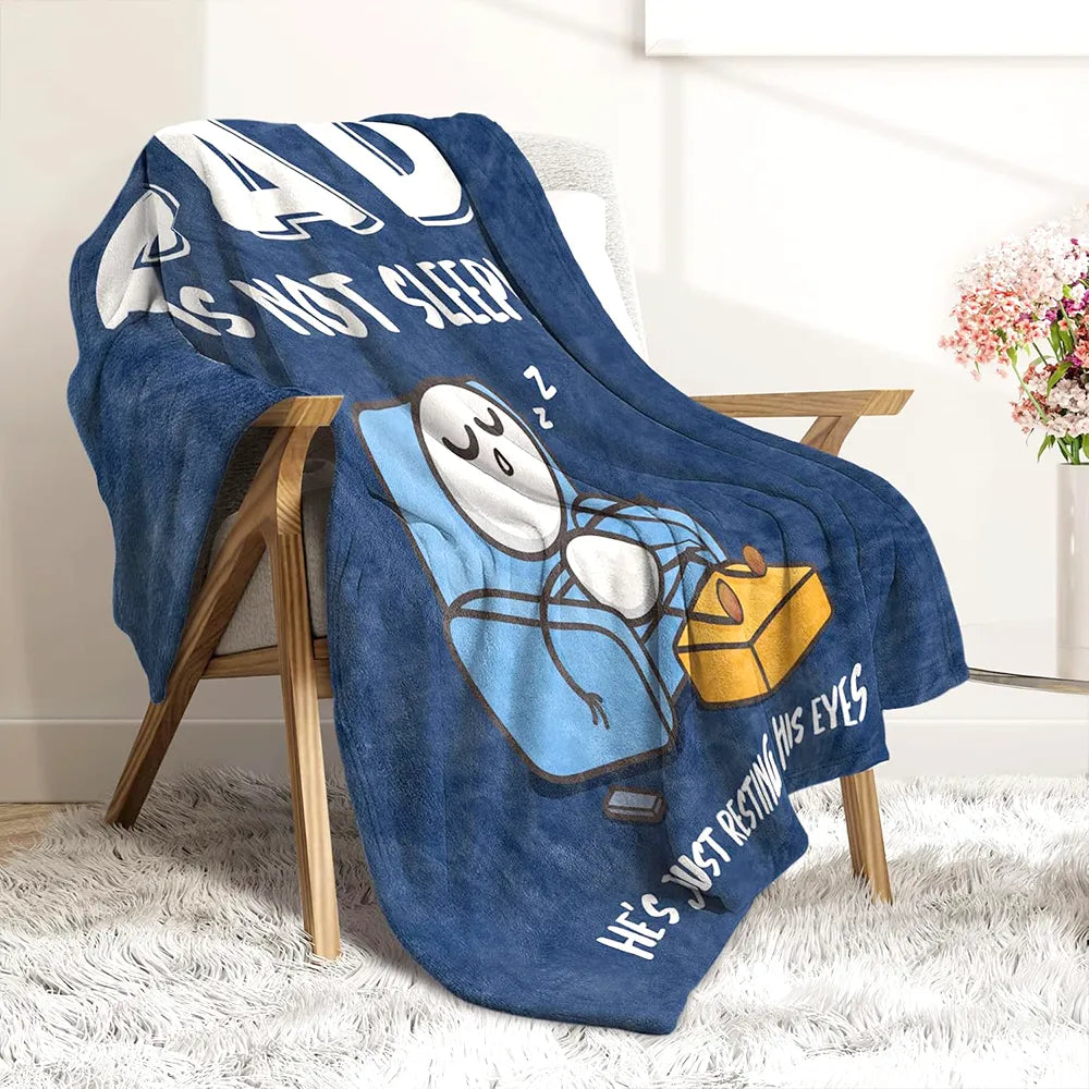 🛋️ Dad's "Not Sleeping" Blanket — Funny, Cozy, & Heartwarming Gift 🎁