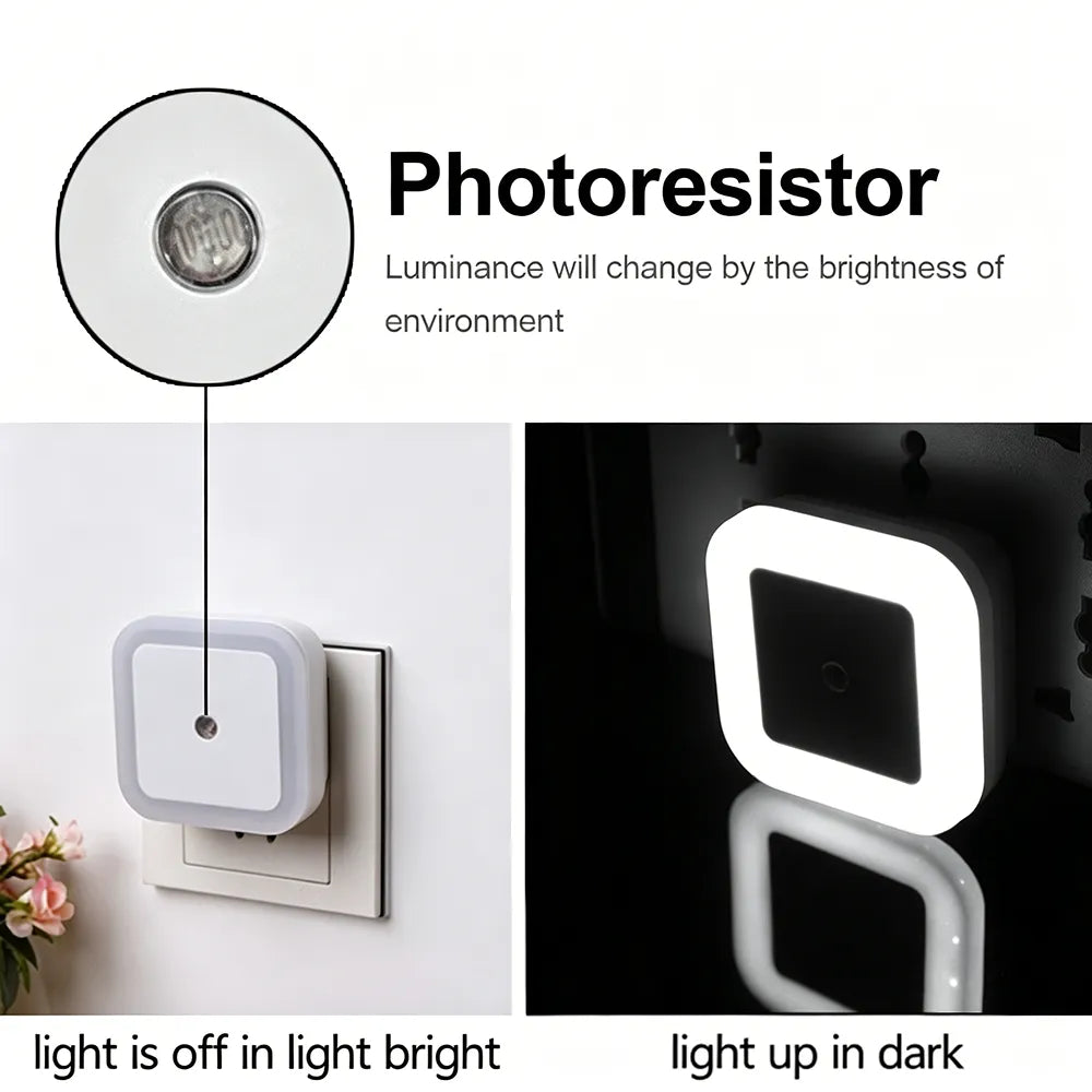 🌙 Plug-in LED night light with automatic sensor function – soft light
