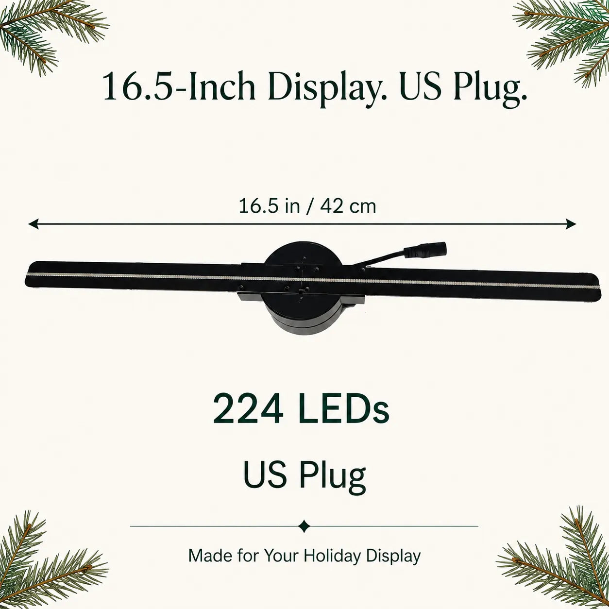 16.5-inch display dimensions and US plug