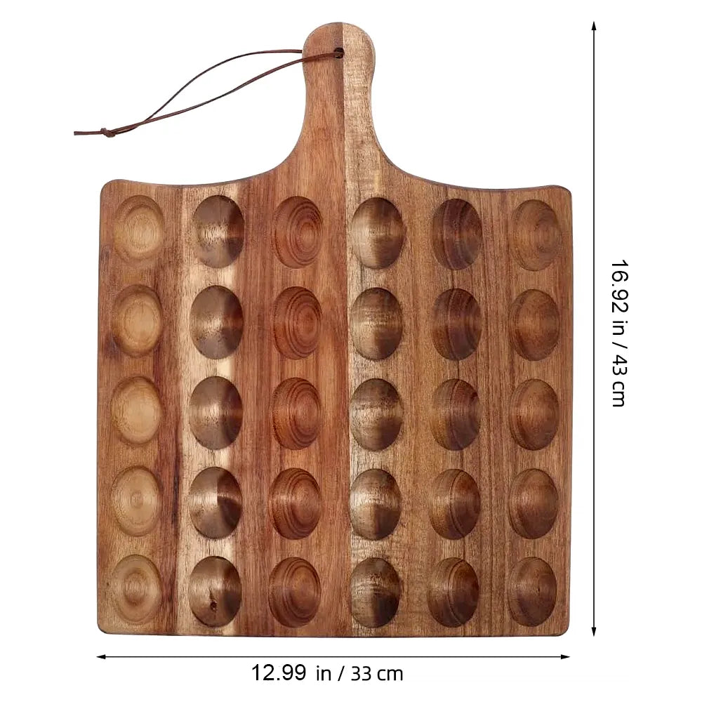 🥚 Double-Sided Wooden Deviled Egg Tray & Serving Board