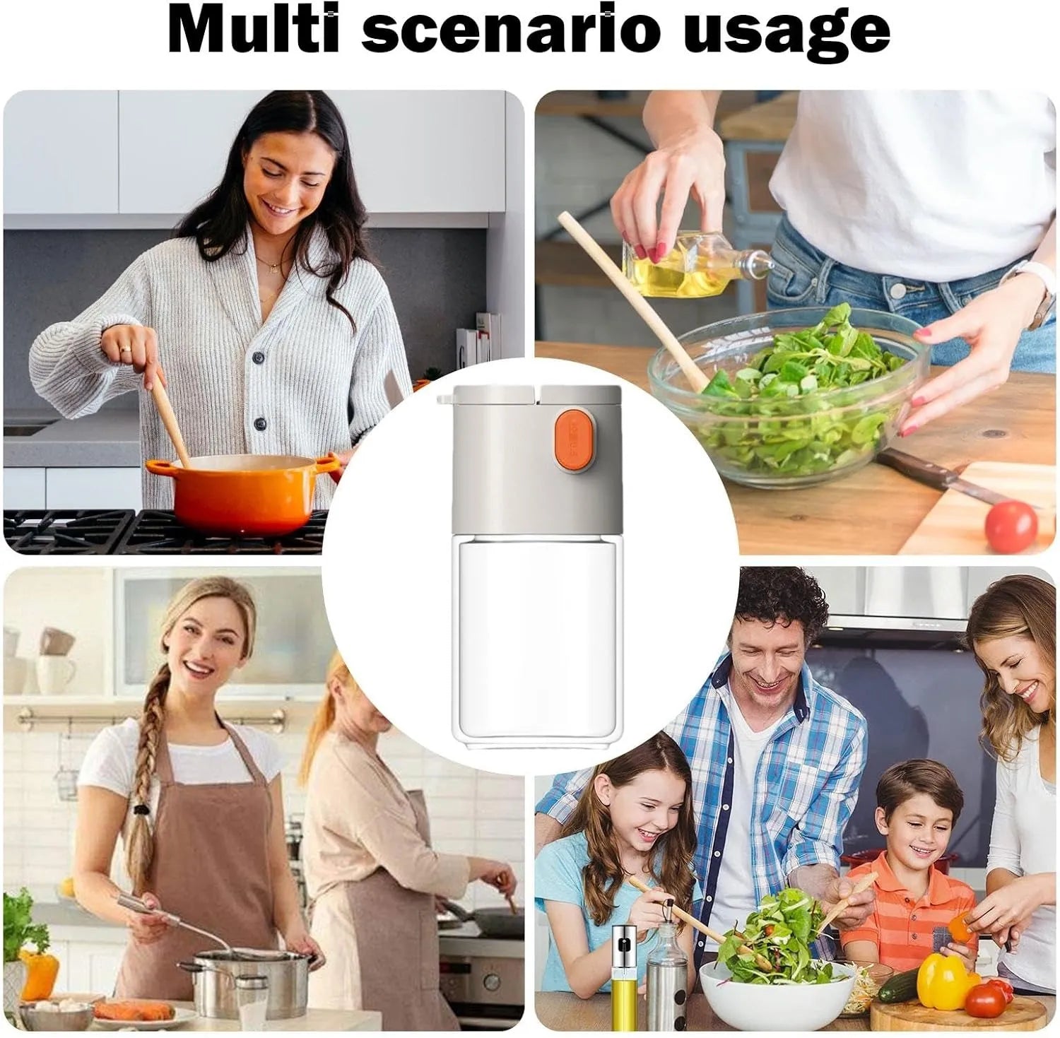 2PCS Smart Salt & Spice Dispenser – Precision Seasoning with One-Touch Control