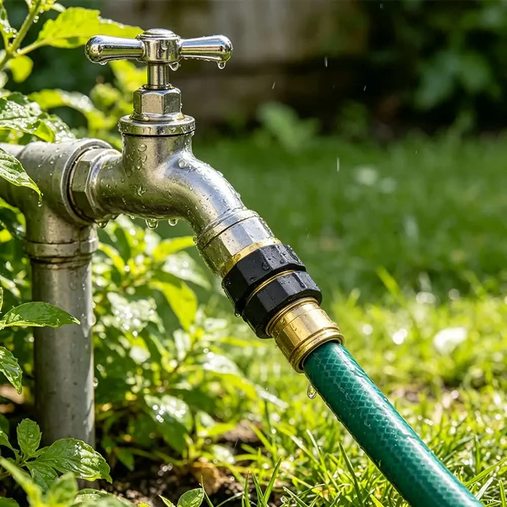 Leak-Resistant Garden Hose Quick Connector Set