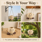 🐱 Potted Cat Swing Rocking Chair Ornament