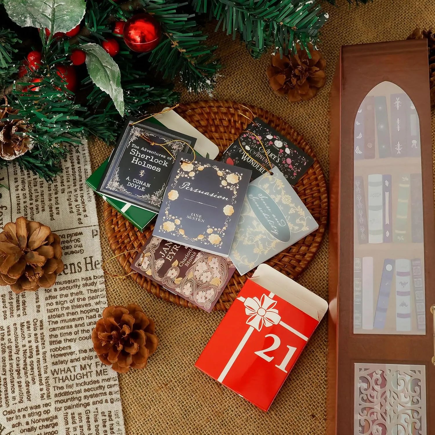25-Day Mini Book Ornament Advent Calendar