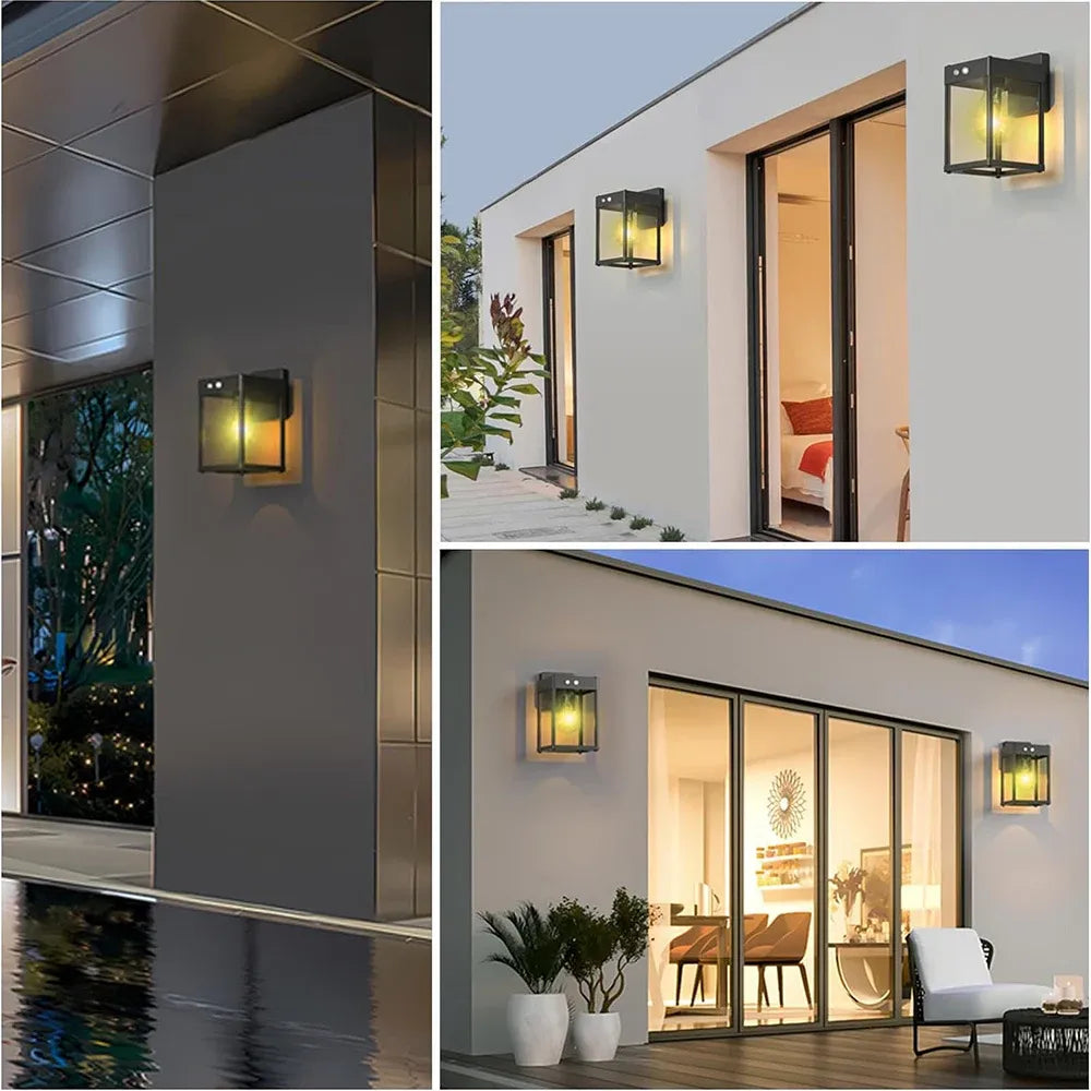 Solar-Powered Outdoor Wall Light with Motion Sensor
