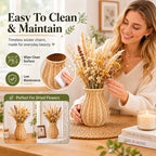 🌾Elegant Wicker Style Decorative Vase – Rustic Flower Display for Modern Home Décor