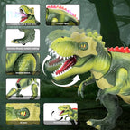 🦖 Remote Control T-Rex Dinosaur Toy – Walking Robot with Lights, Mist & Roar