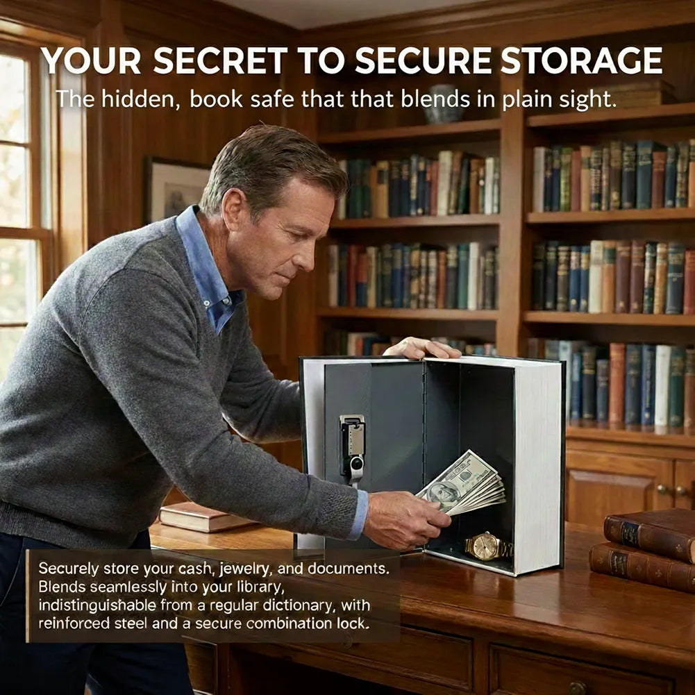 🔐Secret Hidden Dictionary Book Safe with Combination Lock