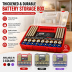 🔋 High-Capacity Battery Storage Box with Built-in Tester