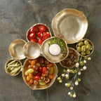 Gold 9-Compartment Connected Serving Centerpiece