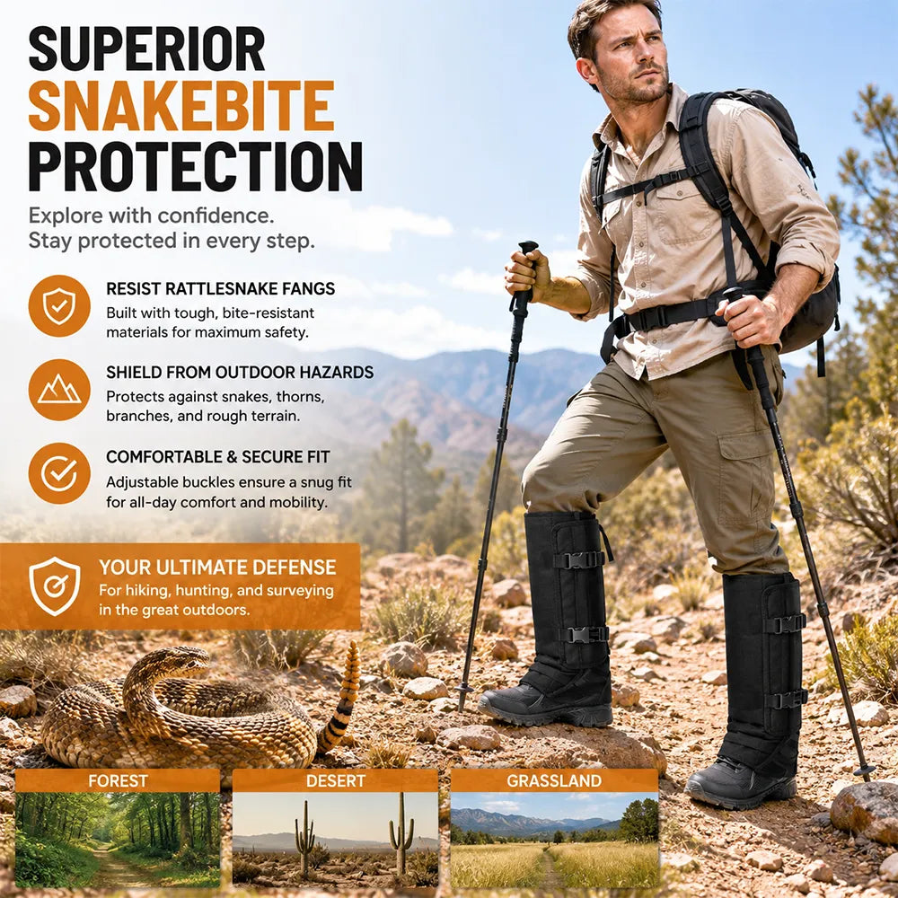 🐍 Hunting Snake Gaiters — Durable, Unisex Protection for Your Calves
