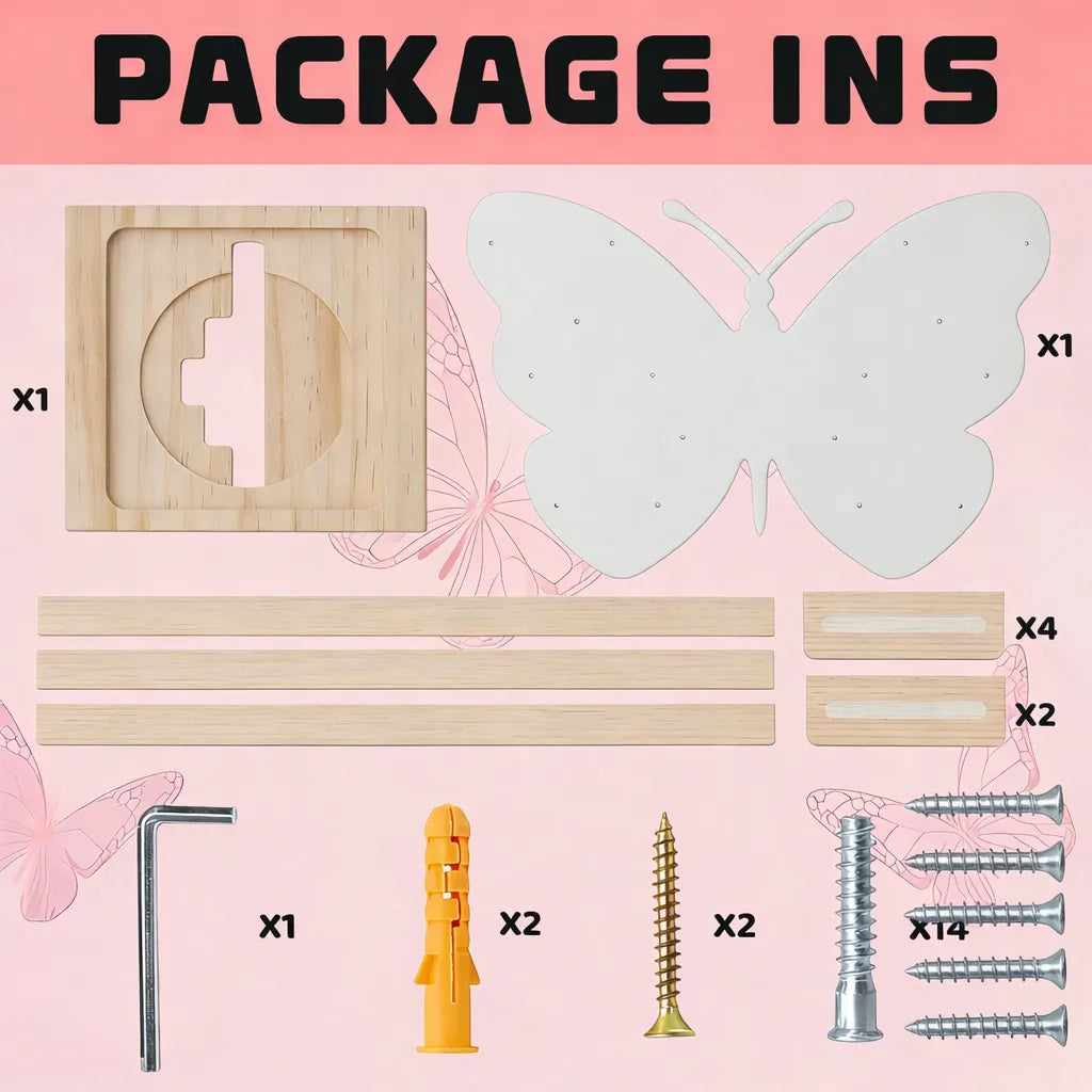 🦋 Butterfly-Shaped Storage Rack for Dolls & Players