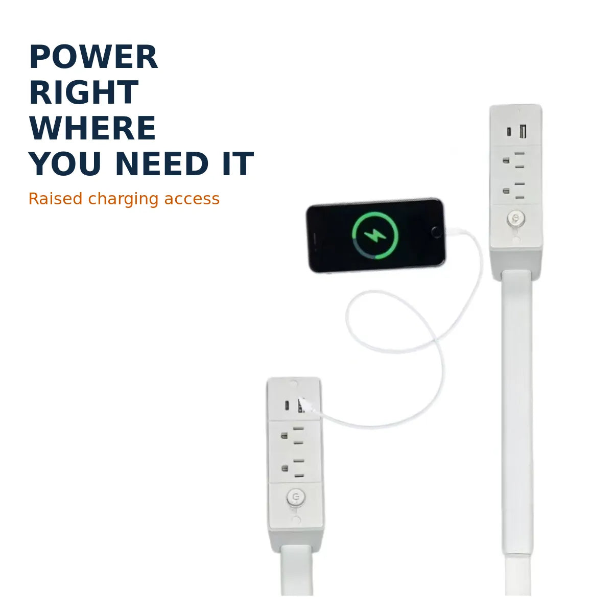 Reach-Anywhere Telescoping Outlet Extender with On/Off Switch