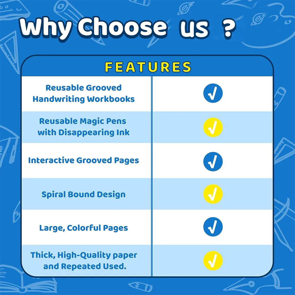 ✏️📚 Writing Workbook Set for Kids Ages 3–8