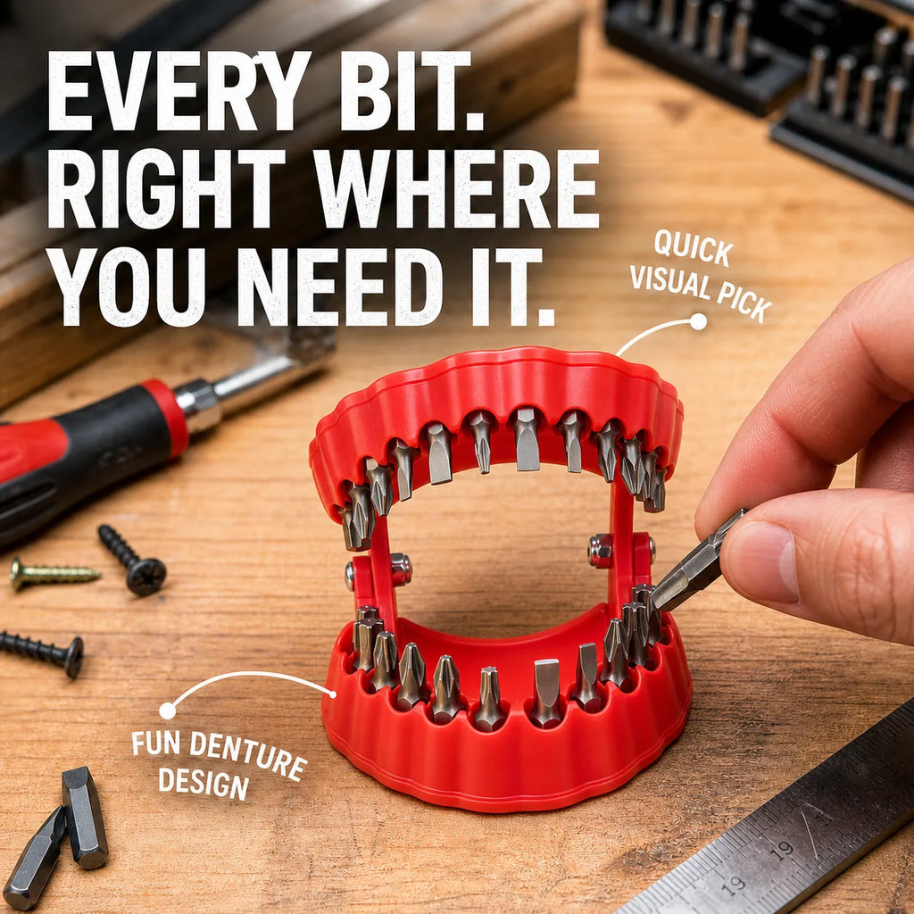 Grab-and-Go Denture Drill Bit Organizer Set