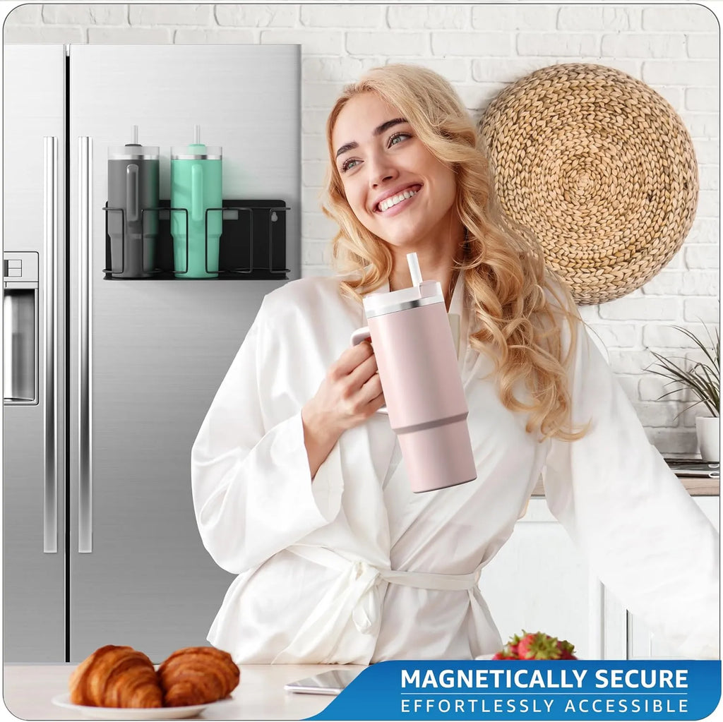 ✨Cup Organizer - Magnetic or Screw Mount Storage for Kitchen, Fridge, or Cabinet