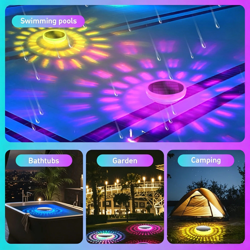 🌈 Solar Floating Pool Light – Remote-Controled RGB Waterproof Pool Light