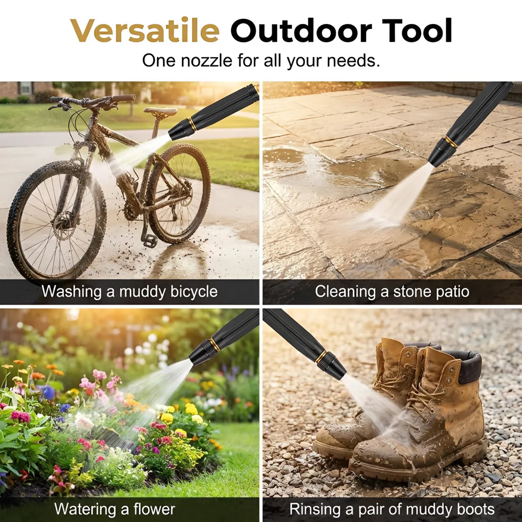 🚿🌿Adjustable Garden Hose Nozzle – High Pressure Multi-Pattern Spray Nozzle