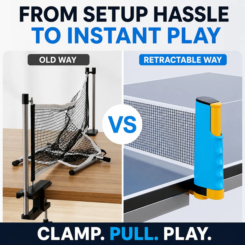 Instant-Play Retractable Table Tennis Net