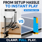 Instant-Play Retractable Table Tennis Net