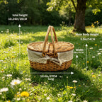 🧺 Handwoven Picnic Basket 🍎