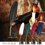 Vintage Signature Pen Calligraphy Set – Feather Pen for Writing