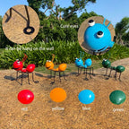 Creative Ant Design Garden Decoration - 4 Pcs Metal Ant Statue Set for Lawn, Tree, Pot, and Window Sill