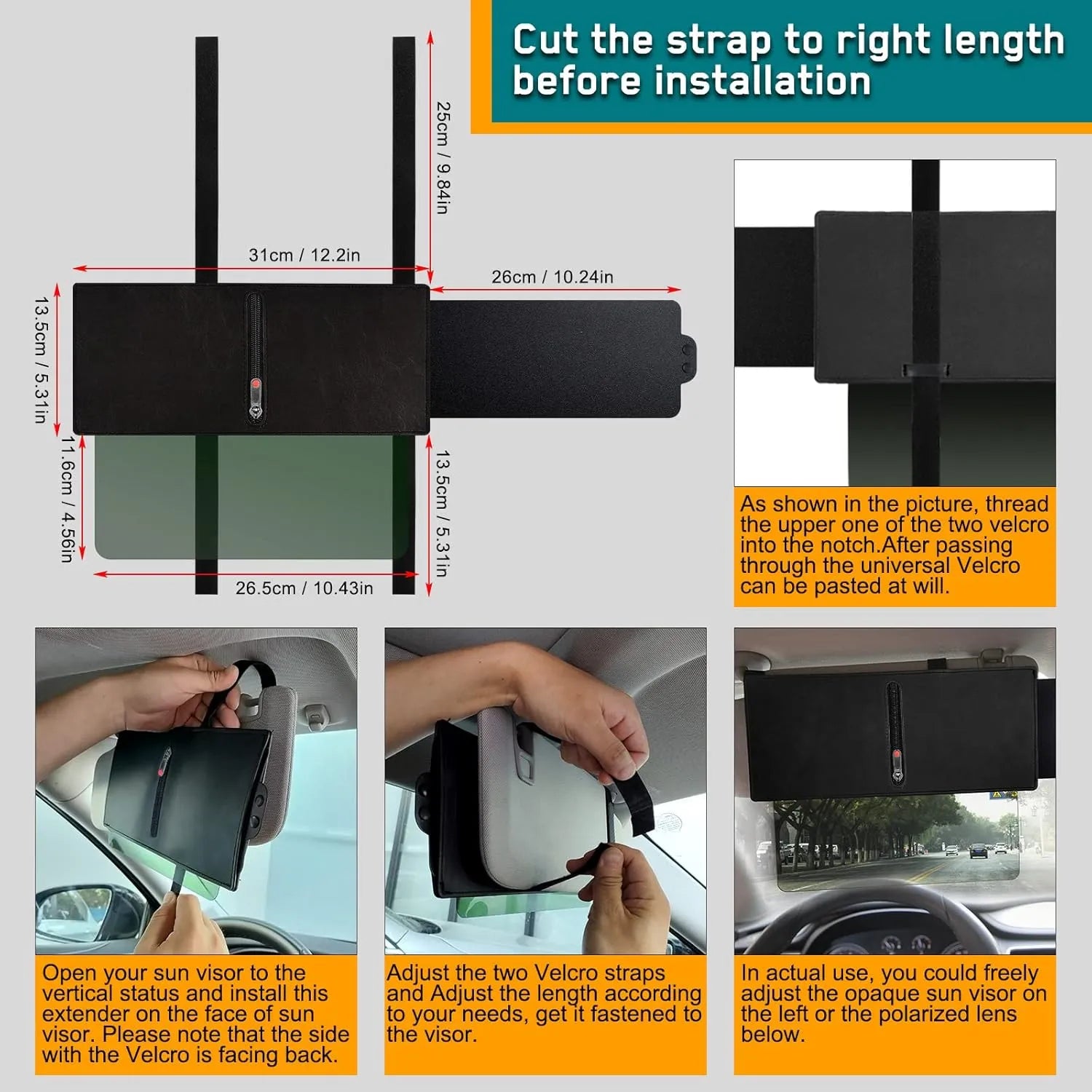 Polarized Car Sun Visor Extension