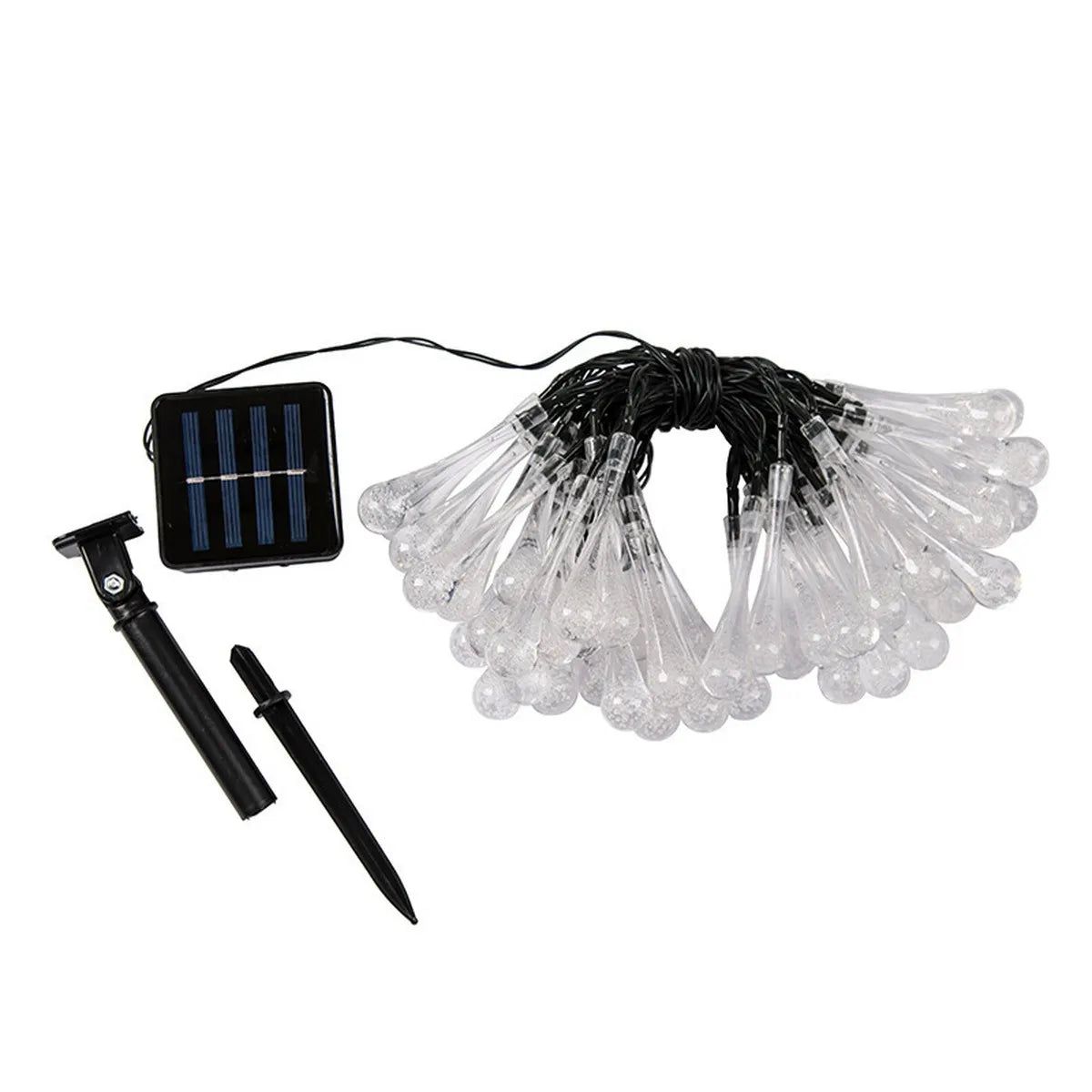 GlowDrop 8-Mode Solar Waterdrop String Lights