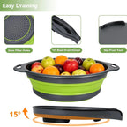 4-Piece Collapsible Colander & Self-Draining Base Set