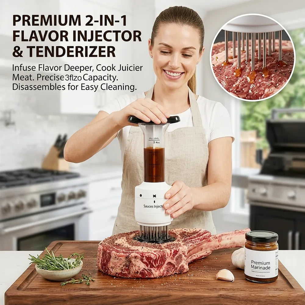 🍖 Meat Tenderizer & Marinade Injector Kit