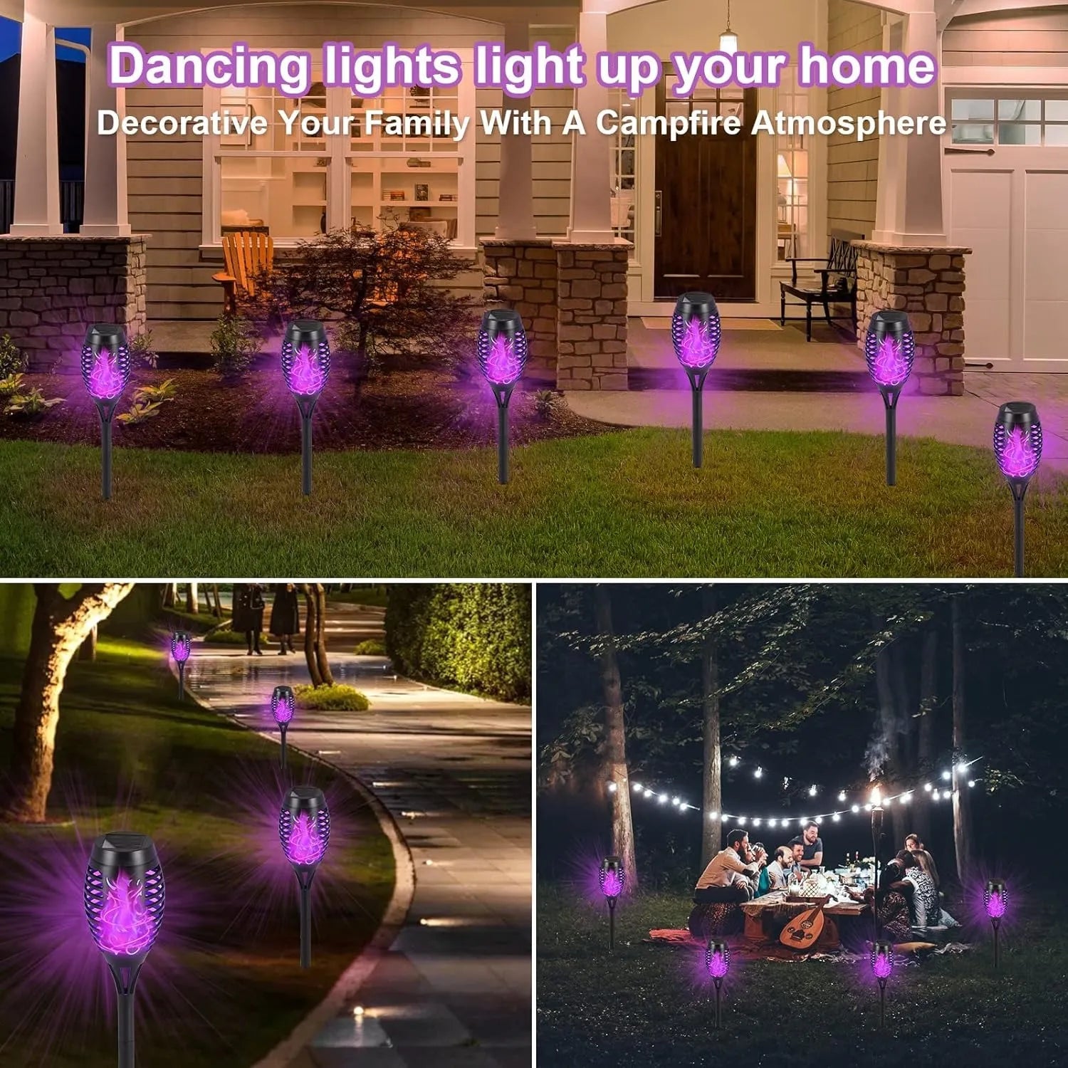 Solar Flickering Flame Torch Lights