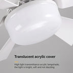 💡 E27 Screw-Base Silent Mini Fan Light,Remote Control
