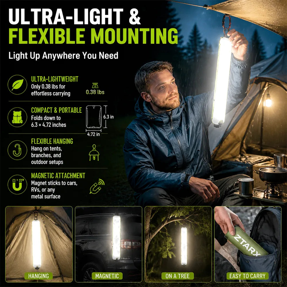 💡 Inflatable Solar Camping Light – 60cm Portable Tent Lantern