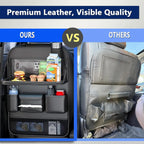 🚗 Car Seat Back Organizer with Foldable Tray Table