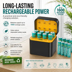 🔋 Portable Smart 8-Slot Rechargeable Battery Charger