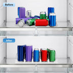 Spring-Loaded Refrigerator Drink Organizer