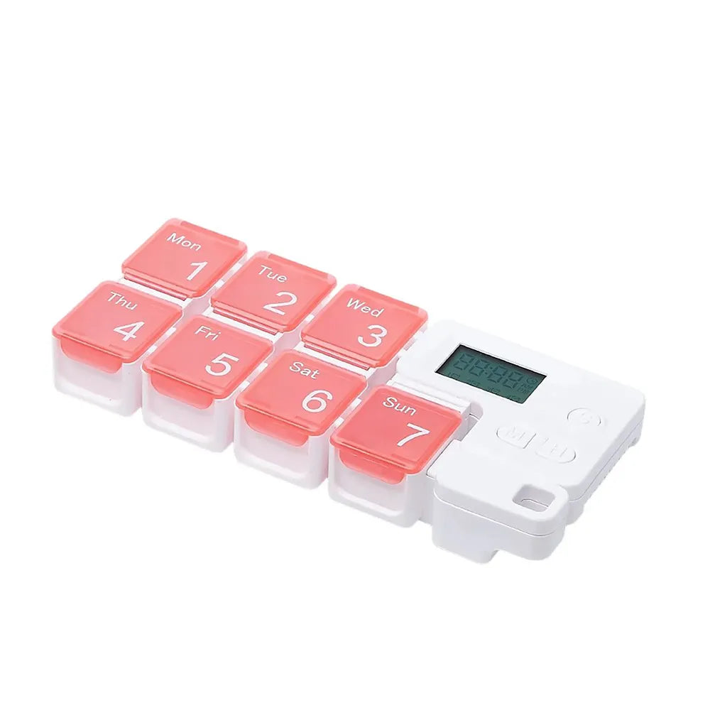 7-Day Pill Organizer with Reminder Alarm