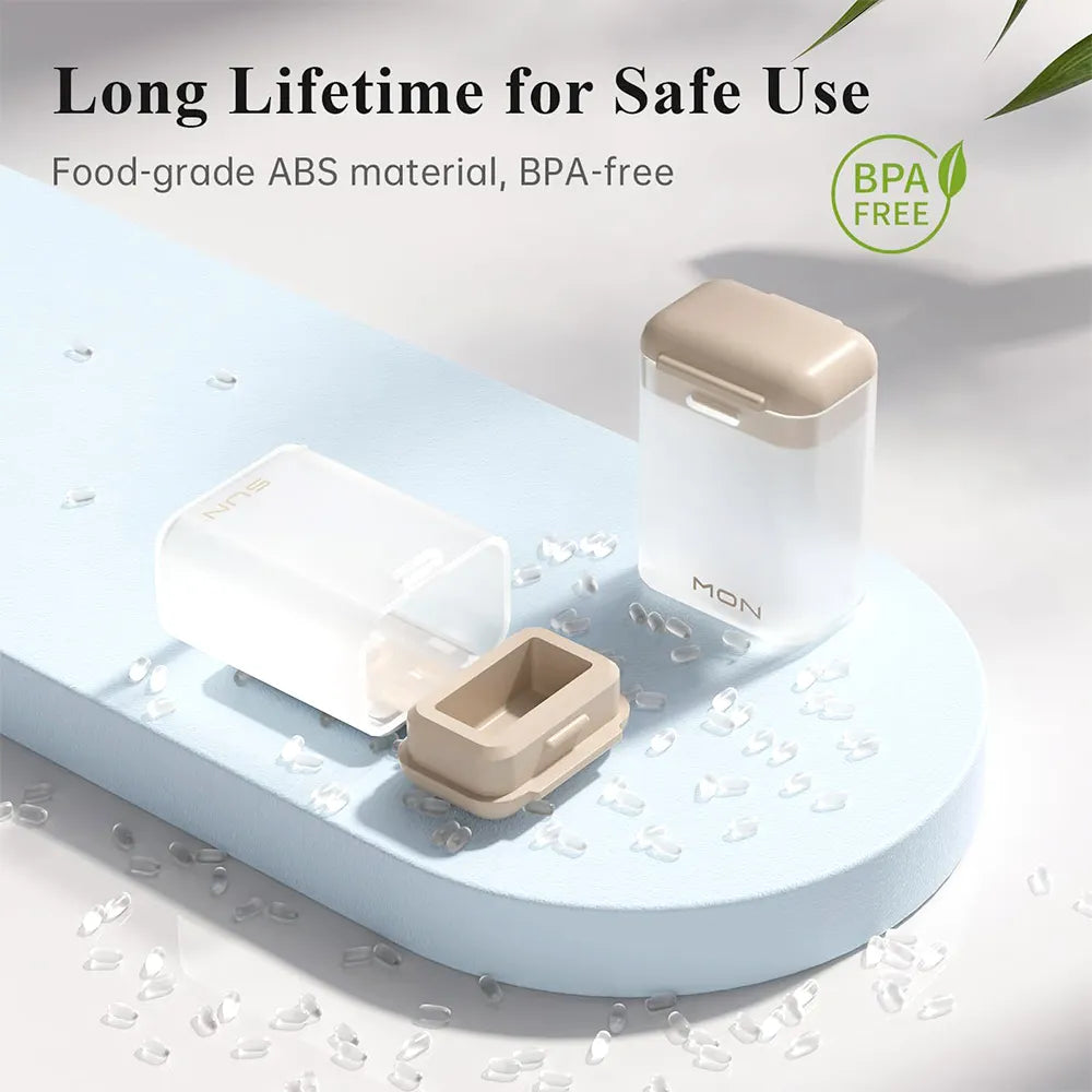 💊 Refrigerator Magnetic Weekly Pill Organizer (7-Day System)