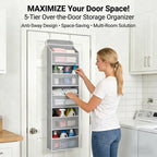 🧺 5-Tier Over-the-Door Hanging Storage Organizer