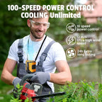 4-in-1 Wearable Waist Fan with Power Bank & LED Light – Hands-Free Cooling for Outdoor Work, Camping & Travel