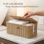 Handwoven Rattan Cable Management Box