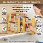 🌿 Bamboo Pull-Out Spice Rack